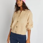 cardigan beige donna