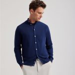 cardigan blu uomo