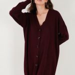 cardigan bordeaux donna