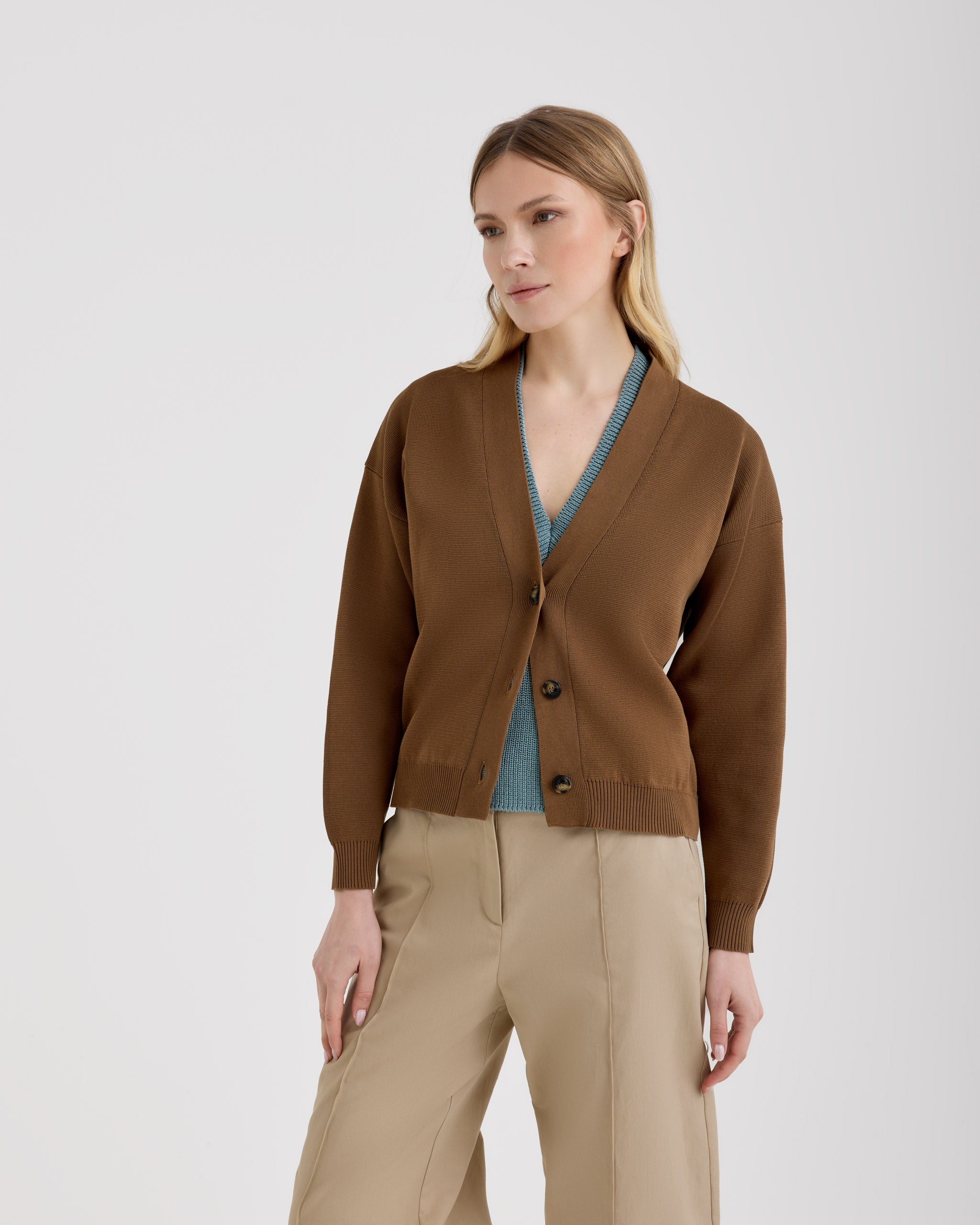 cardigan-cammello-donna-611dot-1.jpg cardigan cammello donna - immagine 1