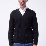 cardigan nero uomo