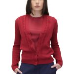 cardigan rosso donna