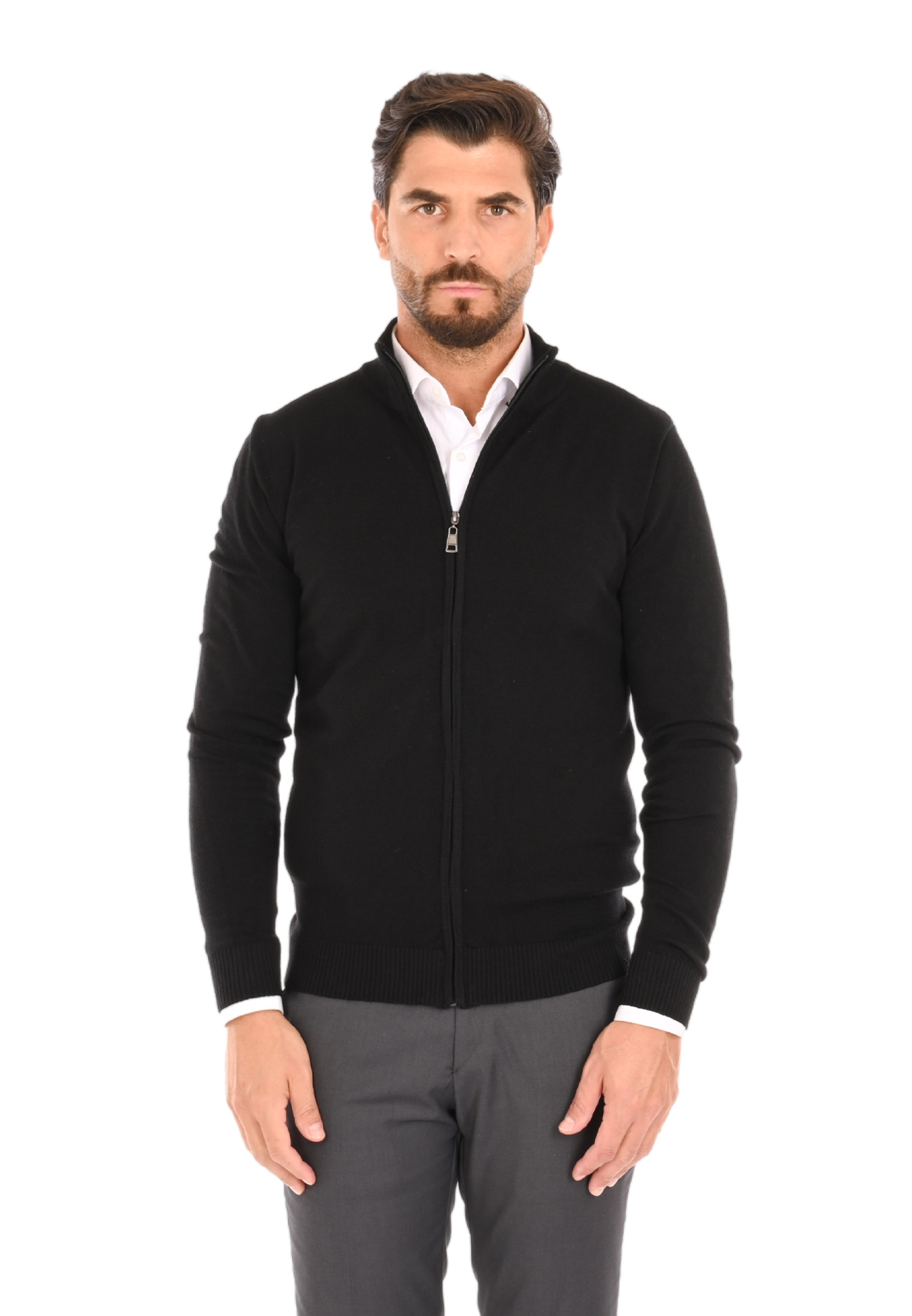 cardigan-uomo-con-zip-607dfk-1.jpg cardigan uomo con zip - immagine 1